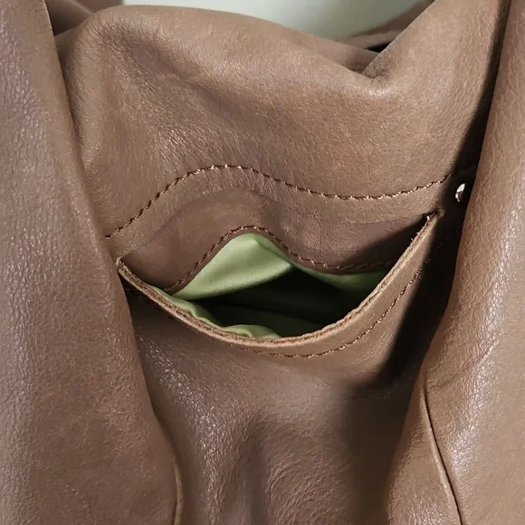 B. makowsky Studded Brown Leather Hobo Bag - Picture 11 of 11